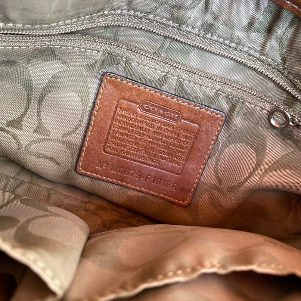 Vintage Y2K Coach Legacy F10188 British Tan Leather Small Hobo Bag - Picture 9 of 10